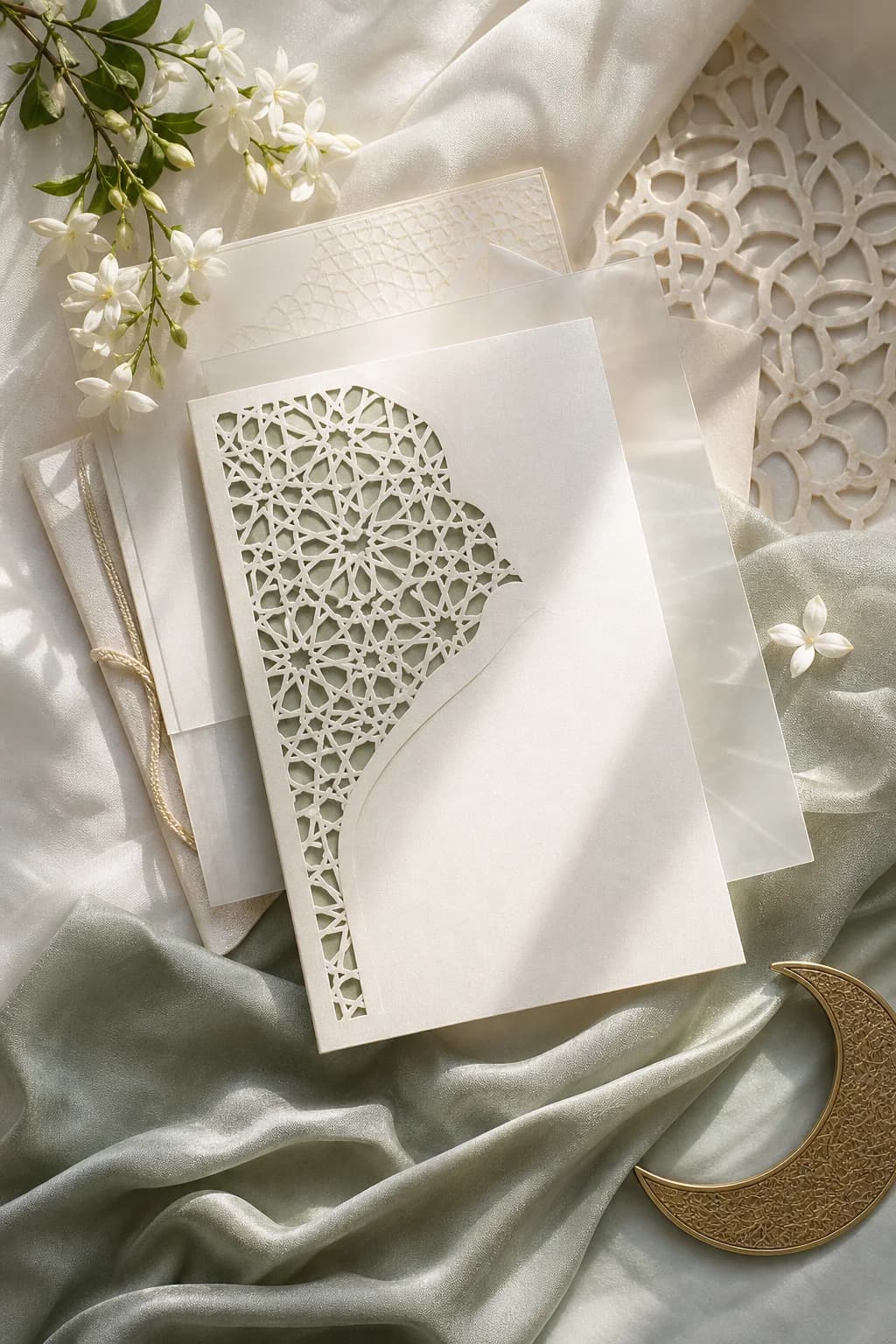 Islamic Soft wedding invitation mood