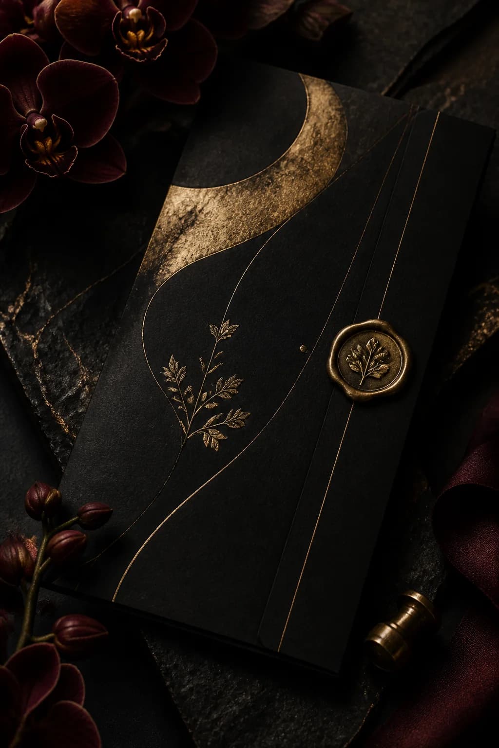 Luxury Gold wedding invitation mood